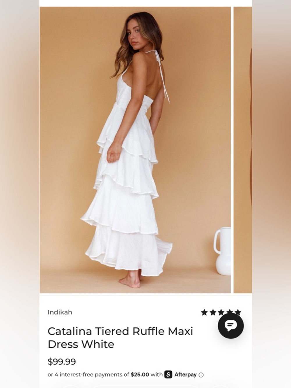 Hello Molly White Tiered Ruffle Maxi Dress